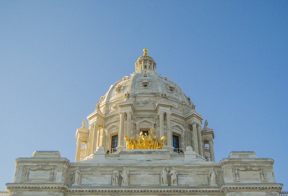Minnesota, Capitol, Statue, Dome, St, Paul, Historic